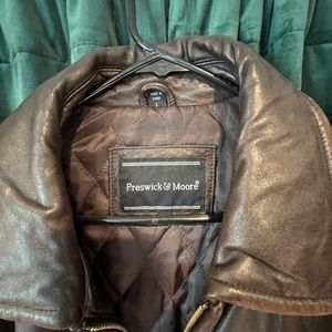 Brown leather jacket Preswick and Moore